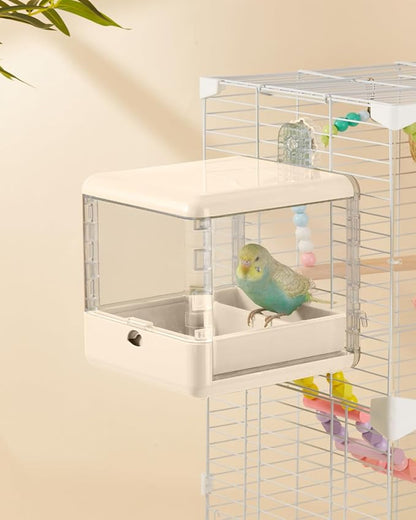 septillar Bird Feeder and Bath for Cage, Hanging Bird Bathtub Bath Shower Box by SEPTILLAR