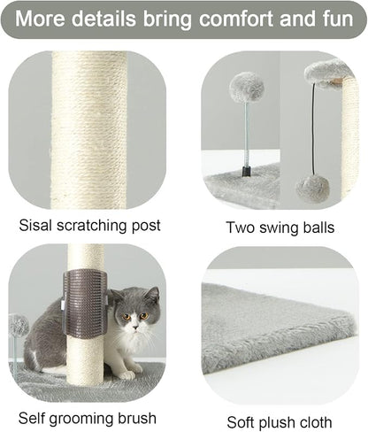 PEEKAB 32" Tall Cat Scratching Post Sisal Scratch Posts - Image 3