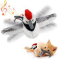 Cat Toys, Flapping Wings Woodpecker, No Flying, Chirping Bird Interactive by KreizyGo