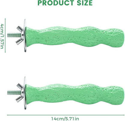 2pcs Bird Beak Grinding Stone, Anti-Slip Parakeet Nail Trimming Stick Resin - Image 2