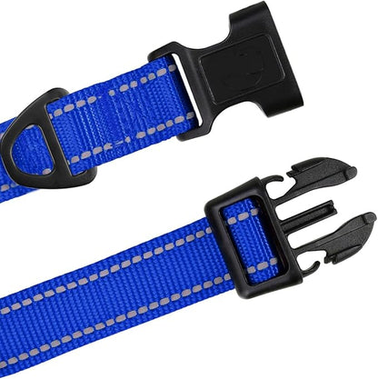 TagME Reflective Nylon Dog Collars, Adjustable Classic Pet Collar - Image 3