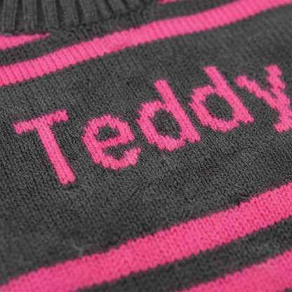 Custom Knit Sweater fr Dogs and Cats Personalized Knit Name Classic Striped - Image 5