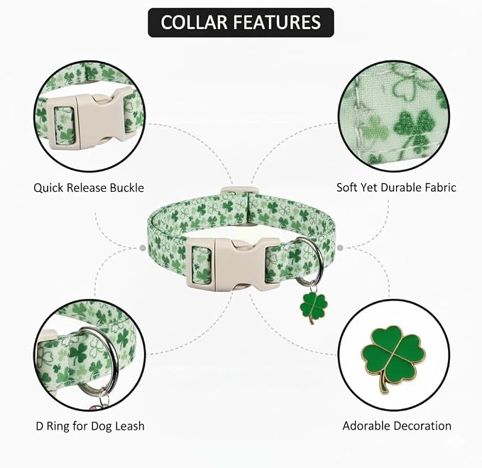 St. Patrick's Day Dog Collar, Cute Dog Collar - Image 3