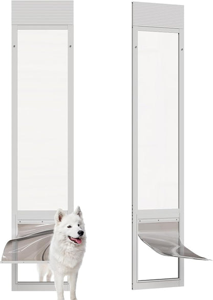 Doggie Door for Sliding Glass Doors, Adjustable Height 76 1/8"-80 7/8" Aluminum by barn