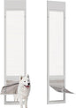 Doggie Door for Sliding Glass Doors, Adjustable Height 76 1/8"-80 7/8" Aluminum by barn
