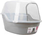 Petphabet Jumbo Hooded Cat Litter Box, Extra Large Gray by Petphabet