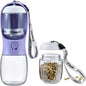 Dog Water Bottle with Food Container, Travel Puppy Water Bowl, Portable Pet by Cibaabo