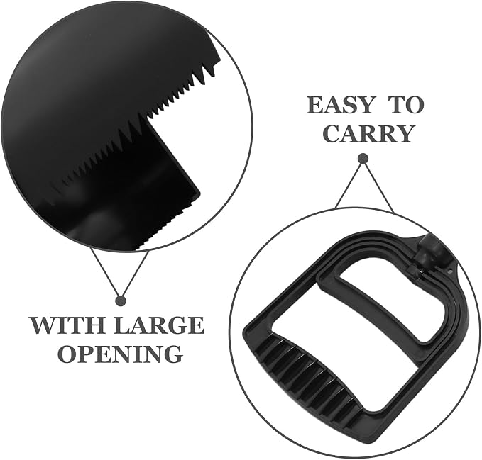 Cabilock Pet Poop Scoop Long Handle Dog Waste Picker Outdoor Cleaning Tool Black - Image 3