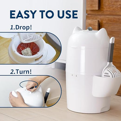 Red Rocket Purrr Litter Twist’R XL Cat Litter Pail Disposal System - Image 3
