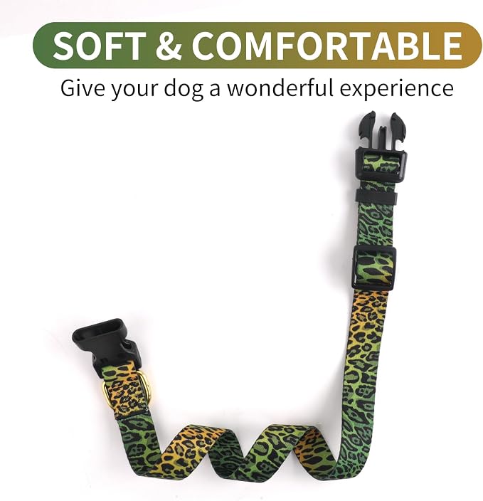 QQPETS Adjustable Soft Dog Collar: Print Flower Pink Multicolor Cute Patterns - Image 5