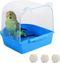 Tfwadmx Bird Cage Bath Parrot Bath Box Accessory Supplies Hanging Bathing Tub by Tfwadmx