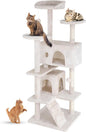 FDW | 54" Cat Tree Tower | Beige | Multi-Level Indoor Activity Center by FDW