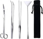 15in Aquascaping Tools, 4 in 1 Long Aquarium Tweezers Scissors Spatula by FISTOY+Aquarium+Supplies