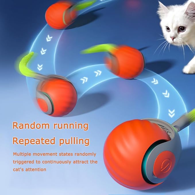Interactive Cat Toy Ball, Speedy Tail2.0 Cat Toy, Automatic Interactive Cat Toys - Image 4