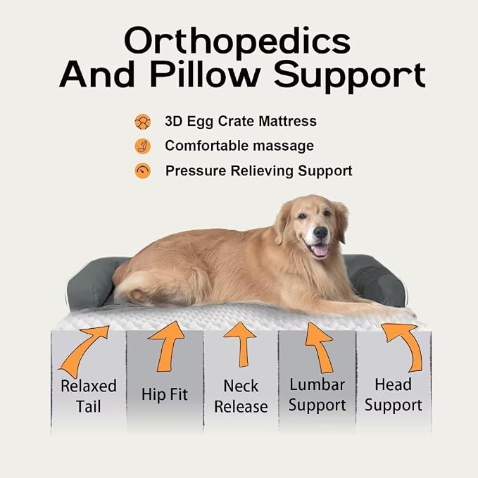 Large Dog Bed Orthopedic Washable - Image 3