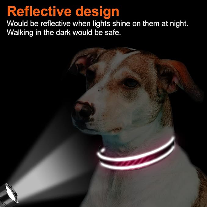 Joytale Reflective Dog Collar, Soft Neoprene Padded Breathable Nylon Pet Collar - Image 5