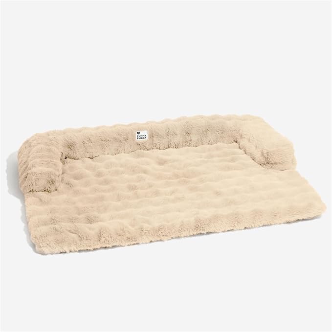 FUNNY FUZZY Pet Fluffy Fuzzy Calming Dog Couch Bed Sofa Protector Washable Pets - Image 4