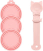 Cat Treat Spoon & 3 Pcs Can Lids | Cat Strip Feeder Squeeze by DORUI