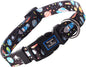 Roses&Poetry Dog Collar with Colourful Star Patterns, Adjustable Durable Puppy by RosesPoetry