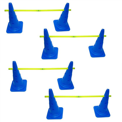 Trademark Innovations Dog Agility Jump Course Training Cone Hurdles Set - Image 2