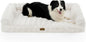 Faux Fur Orthopedic Dog Bed, Extra Large Dog Bed, Supportive Foam Pet Sofa by COZYKISS