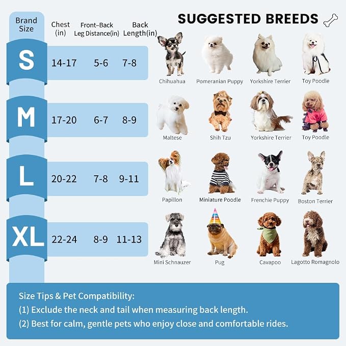 Dog Backpack Carrier, Thick Straps & Cushion, Pet Sling Front Backpacks - Image 3