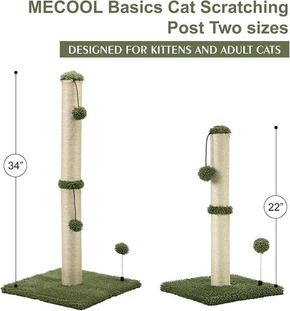 MECOOL 34“ Tall Cat Scratching Post Premium Basics Kitten Scratcher Sisal - Image 6