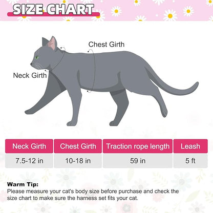 KOOLTAIL Cat Harness and Leash Set, Escape Proof Adjustable Kitten Harness - Image 2