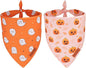 PTDECOR Halloween Dog Bandana, Cute Ghost Pumpkin Design Reversible Holiday Pet by PTDECOR