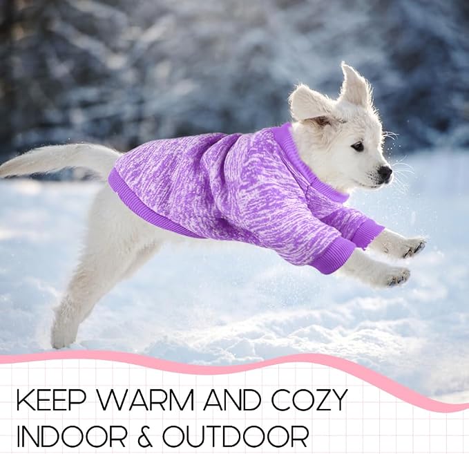 2 Pcs Dog Sweaters for Small Dogs Girl Boy Winter Fleece Clothes Warm Soft Dog - Image 5