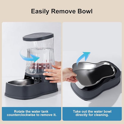 Gardner Pet Automatic Dog Water Dispenser Gravity Stainless Steel Water Waterer - Image 8