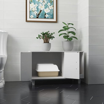 GDLF Modern Wood Pet Crate Cat Washroom Hidden Litter Box Enclosure Furniture - Image 4