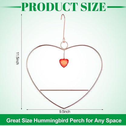 LemonRoad Hummingbird Swing, Tweet Heart Birdie Swing, Copper Hummingbird Perch - Image 2