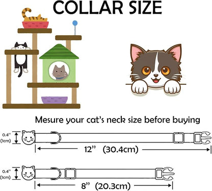 Elegant little tail 2 Pack Cat Collar- Blueberry Cotton Breakaway Cat Collars - Image 7