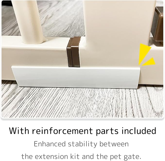 Lumizone Extra Tall Pet Gate 55.12" High Pressure Mounted 8.27" Wide Extension - Image 3