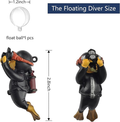 onesimcr Floating Fish Tank Decorations, Aquarium Decorations, Lovely Diver - Image 3