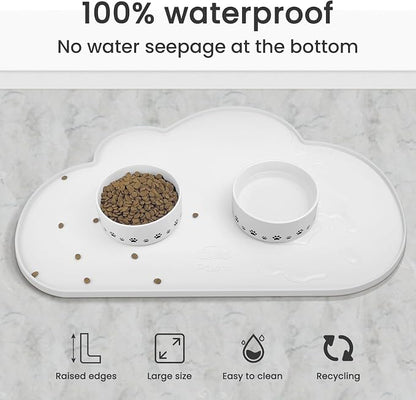 Ptlom Pet Placemat for Dogs and Cats, Non-Slip Waterproof Dog Feeding Mats - Image 8
