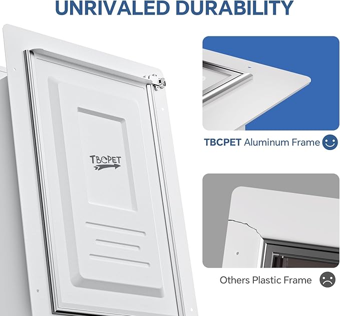 Dog Door for Wall Steel Frame, Telescoping Tunnel & Double Food-Grade Silicone - Image 3