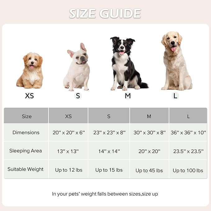 JOEJOY Donut Large Dog Bed, Cute Round Calming Dog Bed - Image 6
