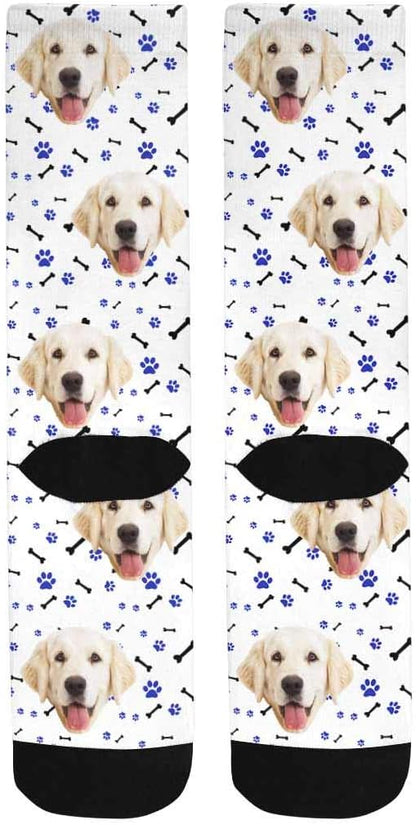 MyPupSocks Custom Personalized Photo Pet Face Socks, Cat and Dog Tracks Paws - Image 5
