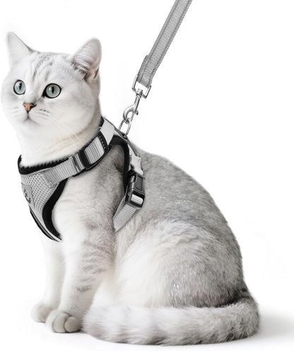 PUPTECK Cat Harness and Leash Set Escape Proof Reflective Cat Walking Harness by PUPTECK