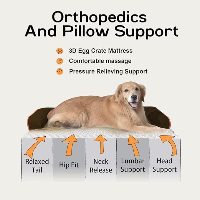 Large Dog Bed Orthopedic Washable - Image 2