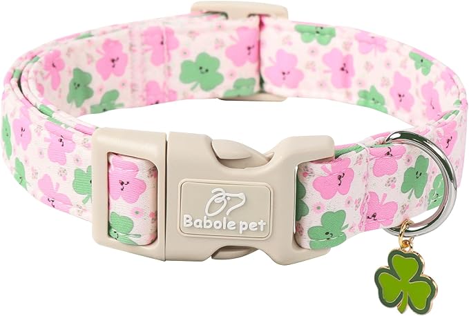 St Patricks Day Dog Collar for Medium Dogs by Babolepet