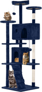 FDW | 70" Cat Tree Tower | Navy Blue | Multi-Level Indoor Activity Center by FDW