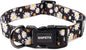 QQPETS Adjustable Soft Dog Collar: Print Flower Pink Multicolor Cute Patterns by QQPETS