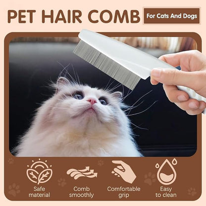 2 Pack Multifunctional Pet Comb, Upgrade Pet Grooming Brush Magic Tear Stain - Image 6