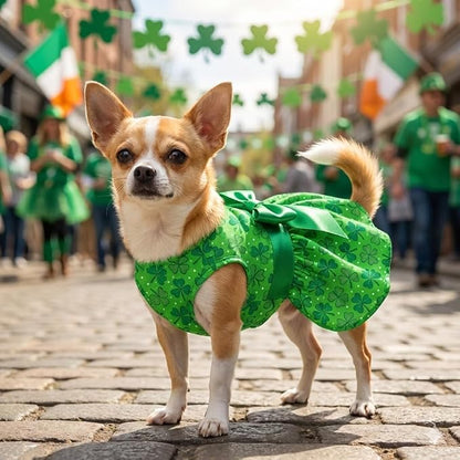 St. Patrick's Day Dog Dress, Soft Breathable Pet Clothes - Image 6