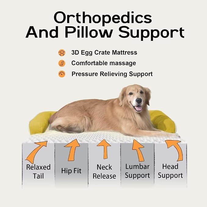 Large Dog Bed Orthopedic Washable - Image 3