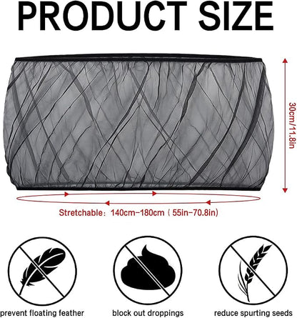 Universal Bird Cage Seed Catcher, Elasticity Airy Gauze Guard Net Cover - Image 2
