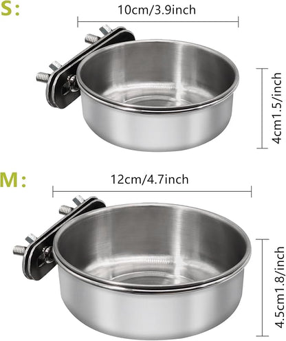 Small+Medium Bird Feeding Dish Cups, Parrot Food Bowl Cage - Image 2